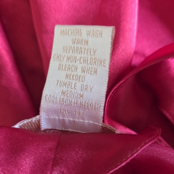 Vintage Inner Most Red And Black Chemise With Heart Lace Decolletage Medium - Picture 5 of 9